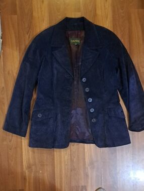 Vintage Timeless Danier Deep Navy Suede Blazer